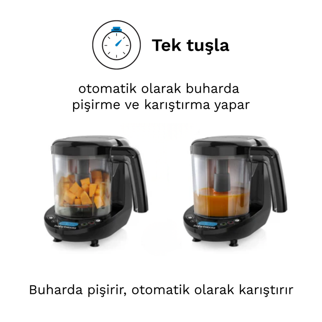 Food Maker Deluxe Siyah Buharlı Pişirici & Blender