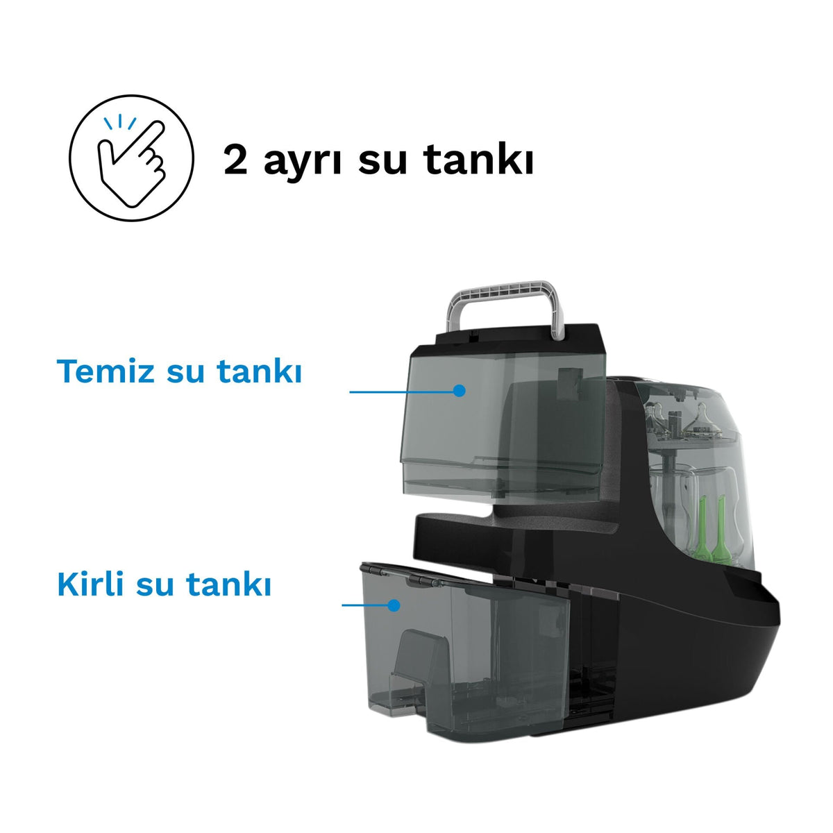 Bottle Washer Pro Siyah Biberon Yıkayıcı ve Kurutucu