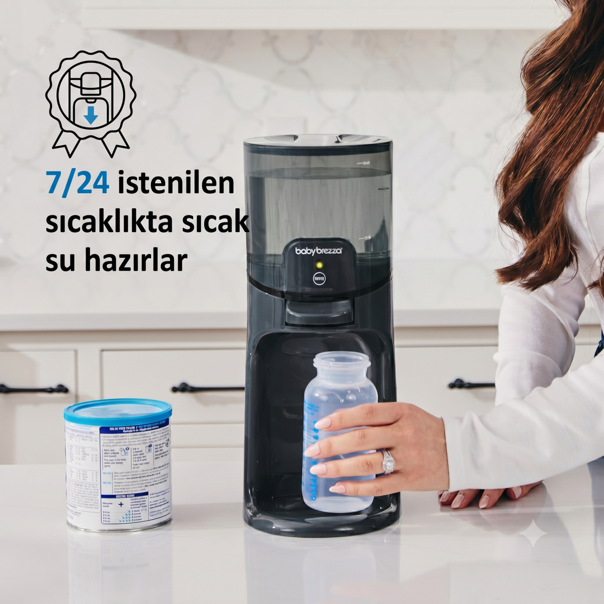 Instant Warmer Siyah Bebek Mama Suyu Otomatı ve Biberon Suyu Isıtıcısı